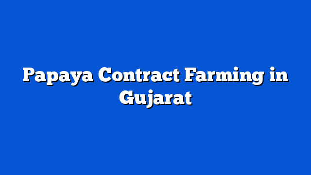 Papaya Contract Farming in Gujarat